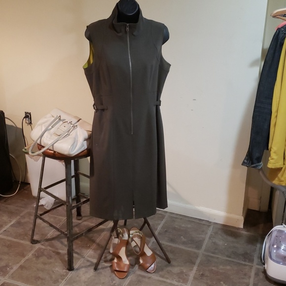 Andrew Marc loden green and yellow Dress - Picture 5 of 8